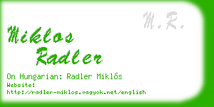 miklos radler business card